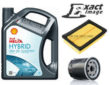 5L SHELL SERVICE KIT FOR TOYOTA YARIS 1.5 HYBRID MK3 NEW AIR OIL FILTER PACKAGE