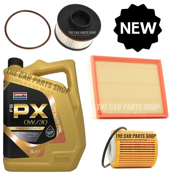 FOR VAUXHALL 1.5 DIESEL GRANDLAND X 2018> SERVICE KIT 5L 0W30 OIL & AIR OIL FUEL