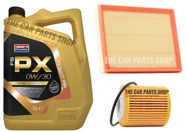 FOR VAUXHALL 1.5 GRANDLAND X 2018> SERVICE KIT AIR OIL FILTER & 5L 0W30 OIL
