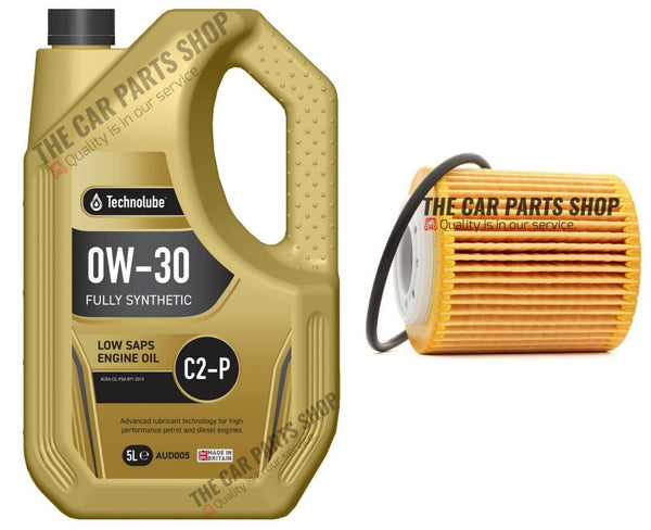 5L 0W30 TECHNOLUBE & OIL FILTER SERVICE KIT FOR VAUXHALL 1.5 GRANDLAND X 2018>