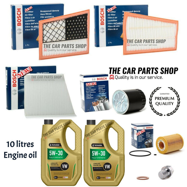 FULL BOSCH SERVICE KIT FOR MERCEDES BENZ CLS 320 CDI 10L TECHNOLUBE 5W30 OIL