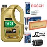 BOSCH SERVICE KIT FITS VW SCIROCCO 2.0 PETROL 08-15 FUEL OIL AIR & 5L 5W30 OIL