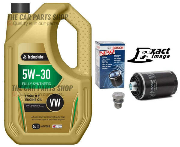 BOSCH SERVICE KIT FOR VW SCIROCCO 2.0 PETROL 08-15 5L 507 OIL & BOSCH FILTER KIT