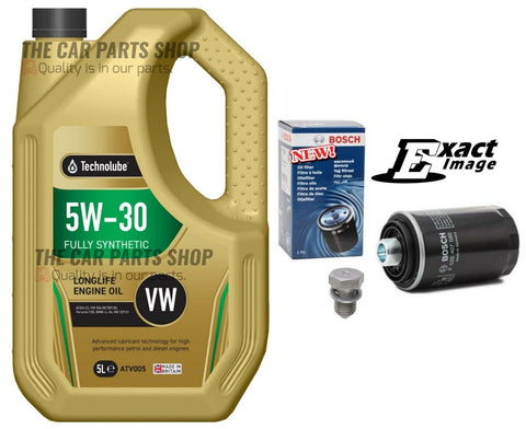 BOSCH SERVICE KIT FOR VW SCIROCCO 2.0 PETROL 08-15 5L 507 OIL & BOSCH FILTER KIT