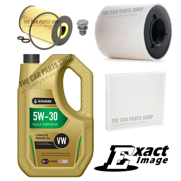 FOR SEAT IBIZA  1.6 TDI MK4 TECHNOLUBE SERVICE KIT + AIR POLLEN OIL FILTER KIT
