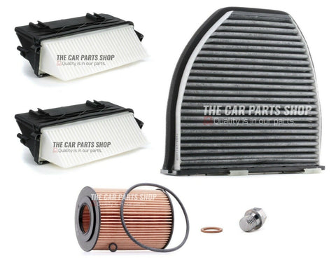 2 X AIR, OIL CABIN SERVICE FILTER KIT FITS MERCEDES E350 BLUETEC AMG 2013-2015