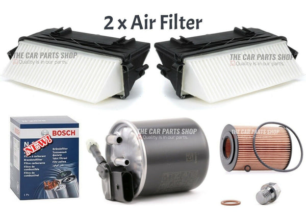 FITS MERCEDES E350 BLUETEC AMG 2013-2015 SERVICE FILTER KIT FUEL OIL AIR & PLUG