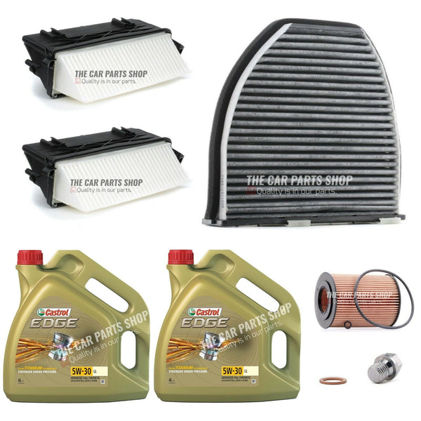 FITS MERCEDES E350 C207 13-15 CASTROL SERVICE KIT WITH AIR OIL POLLEN FILTERS