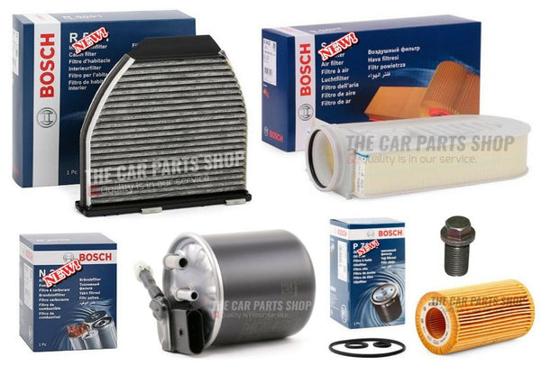 FITS MERCEDES E220 BLUETEC W212 FULL BOSCH SERVICE FILTER KIT BRAND NEW