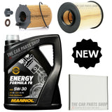 FOR FORD FOCUS 1.6 TDCI MK3 SERVICE KIT 5L 5W30 & AIR POLLEN OIL PLUG NEW