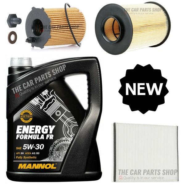 FOR FORD FOCUS 1.6 TDCI MK3 SERVICE KIT 5L 5W30 & AIR POLLEN OIL PLUG NEW