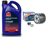 5L MILLERS & OIL FILTER BOSCH SERVICE KIT FOR NISSAN QASHQAI 1.5 DCI ACENTA NEW