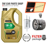 FOR VW POLO MATCH 1.4 PETROL MK4 SERVICE KIT 5L OIL + FUEL OIL AIR & SUMP PLUG