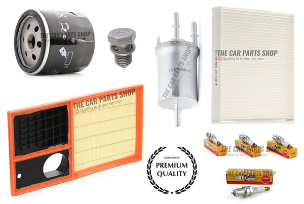 FOR VW POLO MATCH 1.4 PETROL MK4 FULL SERVICE FILTER KIT & NGK SPARK PLUGS X 4