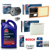 FITS VW POLO MATCH 1.4 2006-2010 FULL BOSCH SERVICE KIT & 4 BOSCH SPARK PLUG