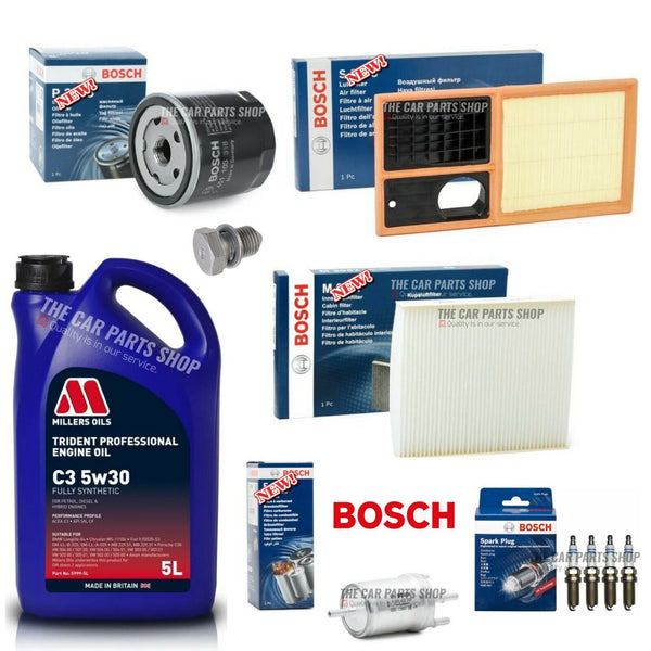 FITS VW POLO MATCH 1.4 2006-2010 FULL BOSCH SERVICE KIT & 4 BOSCH SPARK PLUG