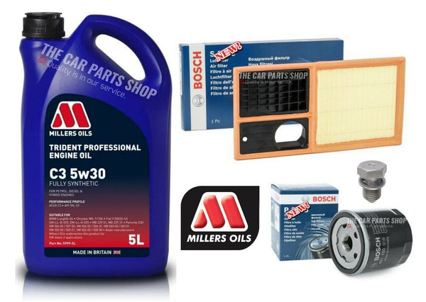 BOSCH SERVICE KIT FITS VW POLO MATCH 1.4 06-10 NEW OIL & AIR FILTER & 5L MILLERS