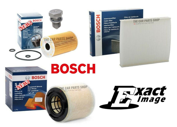 BOSCH SERVICE FILTER KIT FITS SEAT IBIZA 1.6 TDI 2009-2016 BOSCH AIR OIL POLLEN