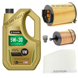 SERVICE KIT TO FIT VW GOLF 2.0 SDI MK5 5L OIL & OIL AIR POLLEN + SUMP PLUG NEW