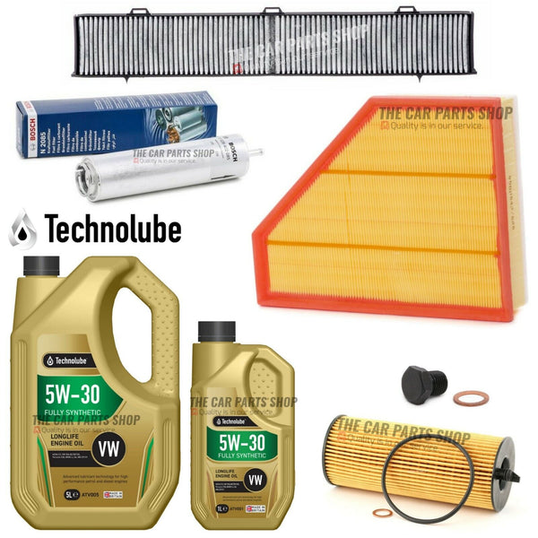 FITS BMW 120D E82 07-14 SERVICE KIT 6L TECHNOLUBE & ALL NEW FILTERS BRAND NEW