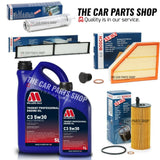 FULL BOSCH SERVICE KIT WITH 6L MILLERS OIL TO FIT BMW 120D E82 07-14 1 SERIES