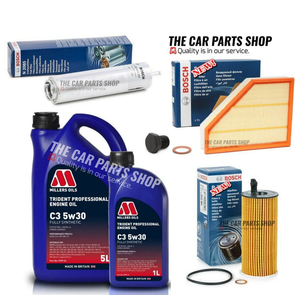 BOSCH SERVICE KIT TO FIT BMW 120D E82 07-14 6L MILLERS & BOSCH AIR OIL FUEL KIT