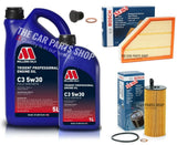 BOSCH SERVICE KIT FOR BMW 120D E82 07-14 NEW AIR AND OIL FILTER & 6L MILLERS OIL