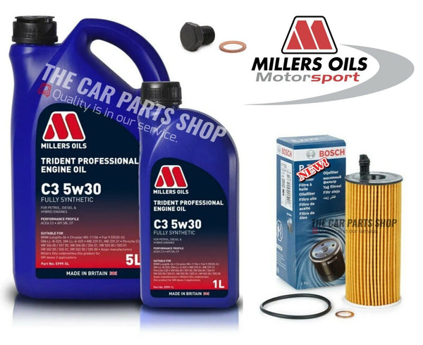 BOSCH SERVICE KIT FOR BMW 120D E82 07-14 6L LONGLIFE OIL & BOSCH OIL FILTER PACK