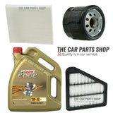SERVICE KIT FOR HONDA CIVIC 1.6 DIESEL MK9 5L CASTROL & AIR OIL CABIN FILTER KIT