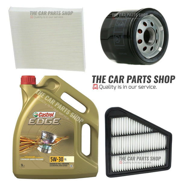 SERVICE KIT FOR HONDA CIVIC 1.6 DIESEL MK9 5L CASTROL & AIR OIL CABIN FILTER KIT