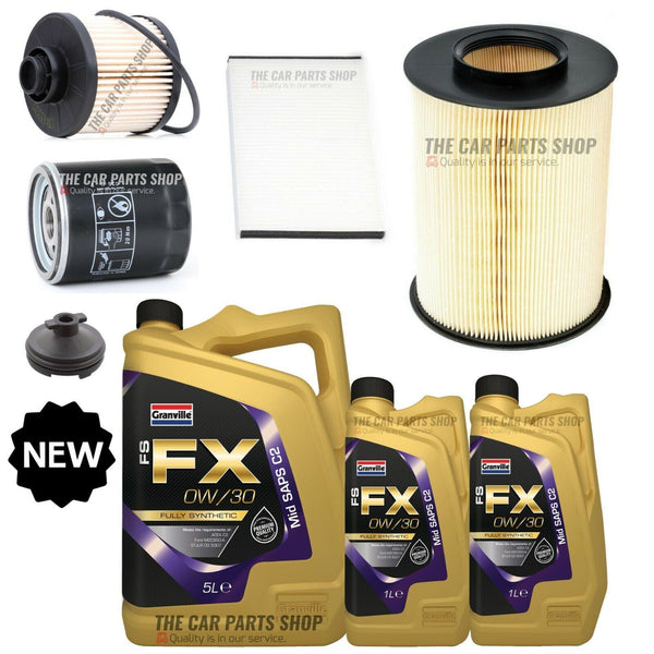 FOR FORD C-MAX MK2 2.0 TDCI 09/10> SERVICE KIT COMPLETE SERVICE KIT + 0W30 OIL
