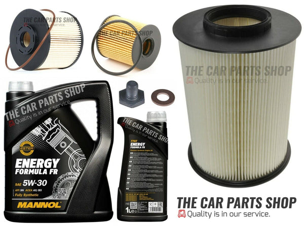 SERVICE KIT FOR FORD FOCUS TITANIUM X 2.0 TDCI 6L OIL & AIR FUEL OIL & PLUG