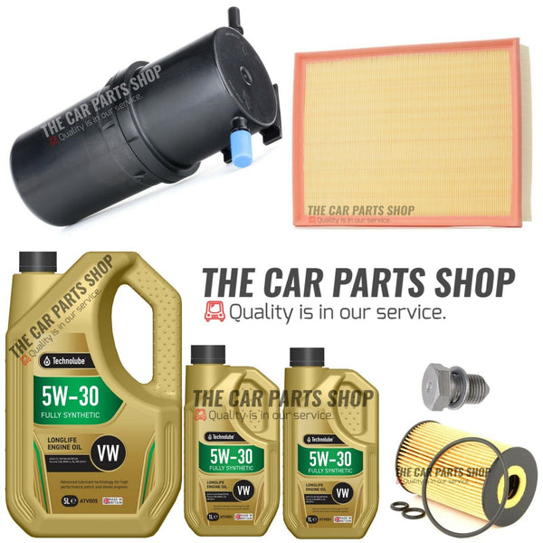 FITS VW AMAROK 2.0 TDI 2010-2016 SERVICE KIT 7L OIL & FUEL OIL AIR SUMP PLUG