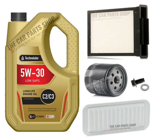 SERVICE KIT FOR CITROEN C1 CONNEXION 5L TECHNOLUBE & AIR OIL CABIN & SUMP PLUG