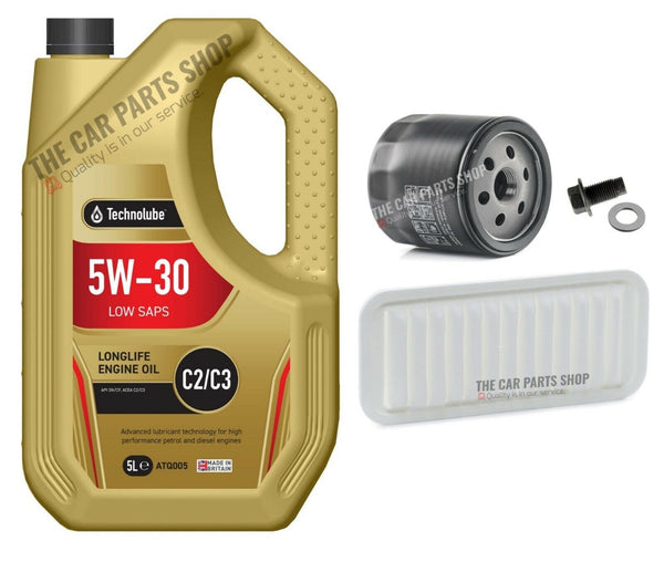 SERVICE KIT FOR CITROEN C1 CONNEXION AIR OIL & 5L TECHNOLUBE C2 C3 ENGINE OIL