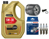 SERVICE KIT FOR CITROEN C1 CONNEXION 3 BOSCH SPARK PLUGS + 5L OIL + SUMP PLUG