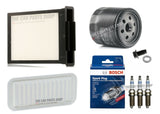 FOR CITROEN C1 CONNEXION FULL SERVICE FILTER KIT AIR OIL POLLEN & 3 BOSCH PLUGS