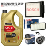 AIR OIL POLLEN BOSCH SERVICE KIT FOR CITROEN C1 1.0 PETROL 05-10 5L TECHNOLUBE