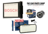 FOR CITROEN C1 1.0 PETROL 05-10 BOSCH SERVICE FILTER KIT BOSCH AIR OIL CABIN KIT