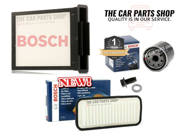 FOR CITROEN C1 1.0 PETROL 05-10 BOSCH SERVICE FILTER KIT BOSCH AIR OIL CABIN KIT