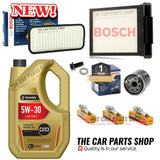 FITS CITROEN C1 1.0 PETROL 05-10 FULL BOSCH SERVICE PACKAGE + NGK SPARK PLUGS x3