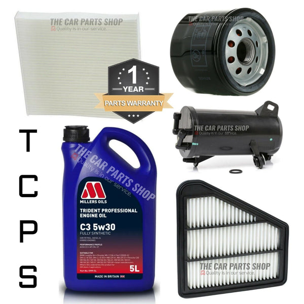 TO FIT HONDA CIVIC 1.6 I-DTEC FK37 FULL SERVICE KIT 5L MILLERS & ALL NEW FILTERS