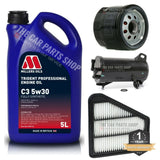 TO FIT HONDA CIVIC 1.6 I-DTEC FK37 SERVICE KIT FUEL AIR OIL FILTER & MILLERS OIL
