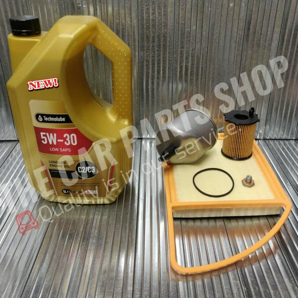 TECHNOLUBE SERVICE KIT FOR PEUGEOT 206 1.4 HDI 2013> FUEL OIL AIR FILTER 5L OIL