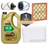 FOR ZAFIRA TOURER CDTI 2015> TECHNOLUBE SERVICE KIT 5L OIL & ALL NEW FILTERS