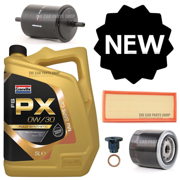 FOR CITROEN C4 CACTUS PURETECH FLAIR EDITION SERVICE KIT 5L 0W30 & AIR FUEL OIL