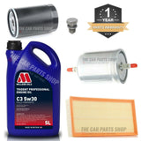 Service kit to fit Audi S3 8L 1996-2003 New Fuel Oil Air Filter & Miller's Oil