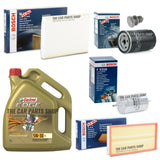 FITS AUDI A3 S3 MK1 PETROL BOSCH SERVICE KIT 5L CASTROL EDGE AIR OIL FUEL CABIN