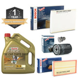 FITS AUDI A3 S3 MK1 PETROL BOSCH SERVICE KIT 5L CASTROL & BOSCH AIR OIL POLLEN
