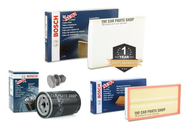 BOSCH AIR OIL POLLEN FILTER SERVICE KIT FITS AUDI A3 S3 (WITH SUMP PLUG)
